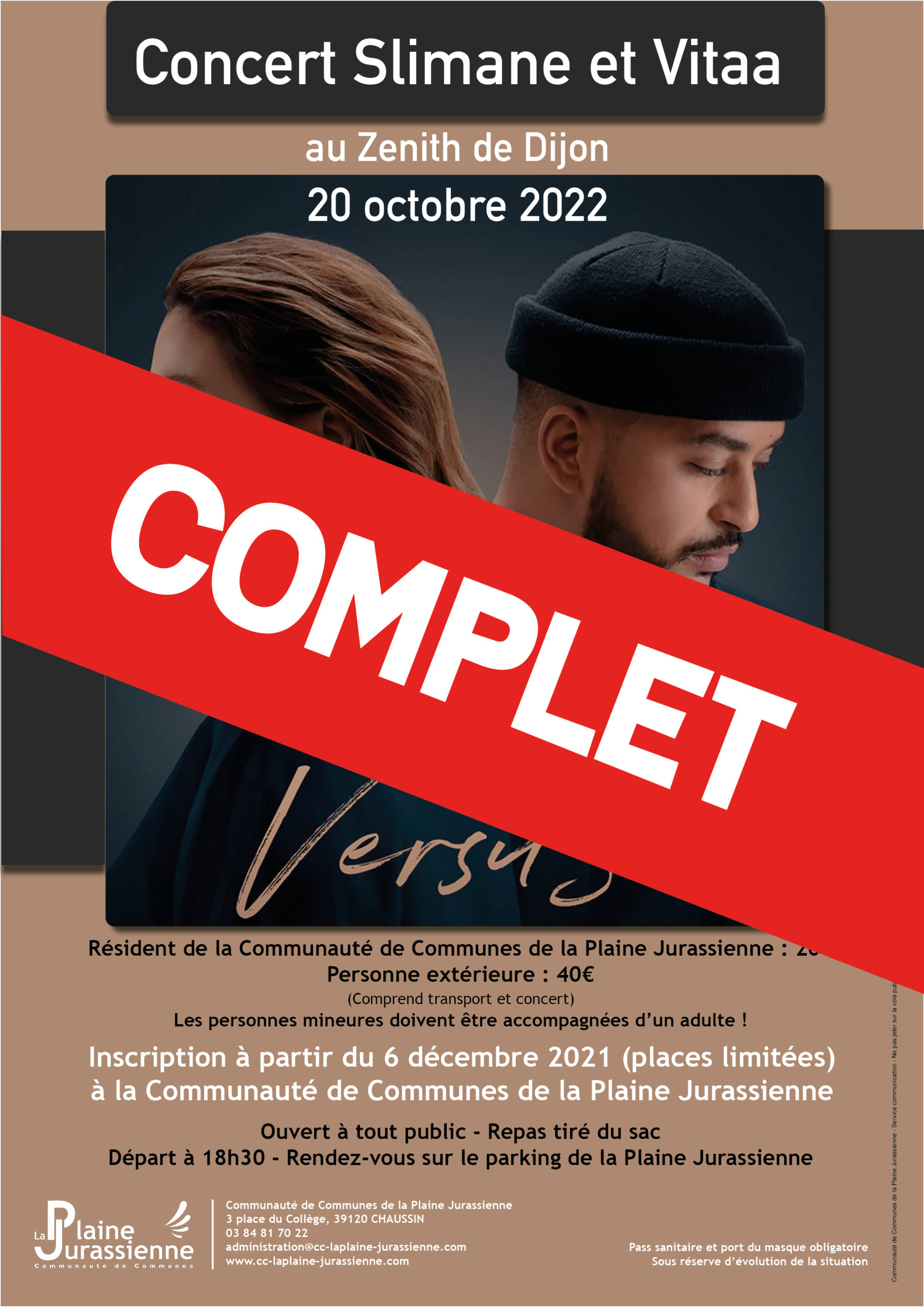 Lire la suite à propos de l’article Concert de Slimane et Vitaa – Versus : le 20 octobre 2022