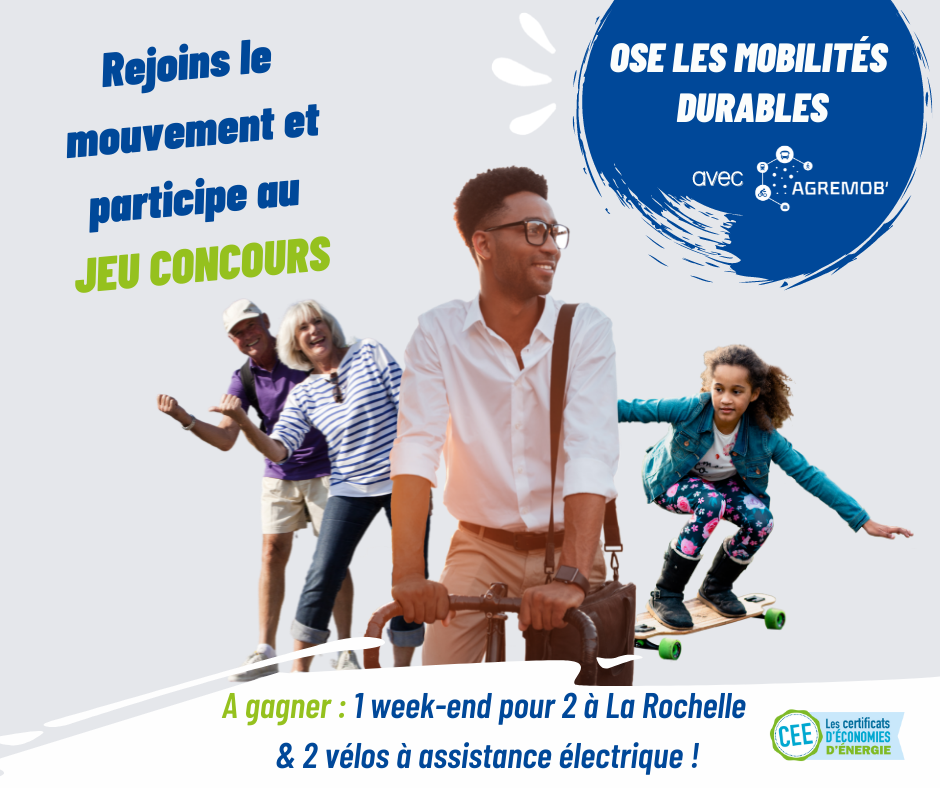 You are currently viewing « Ose les Mobilités Durables ! », jeu concours national organisé par le collectif AGREMOB