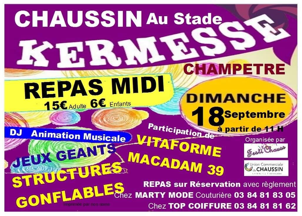 Lire la suite à propos de l’article Une kermesse champêtre à Chaussin le 18 septembre 2022