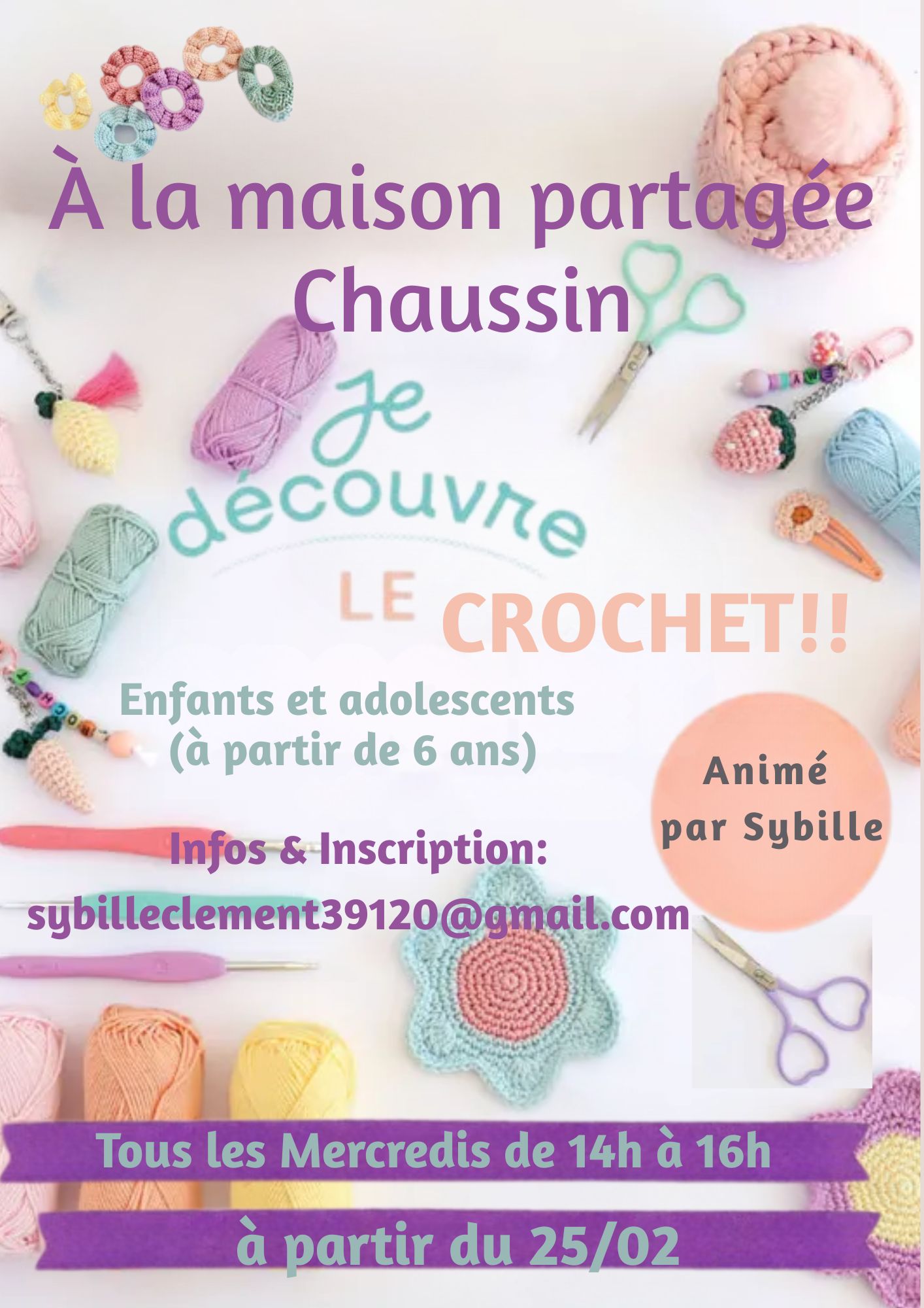 You are currently viewing Atelier crochet à la maison partagée