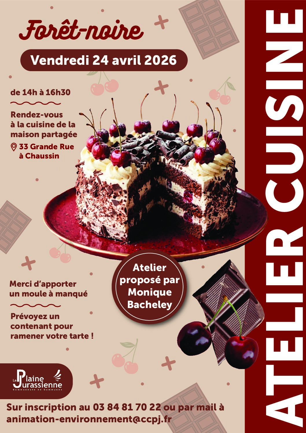 You are currently viewing Atelier cuisine : Forêt-noire