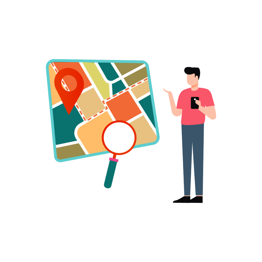 homme face à une map