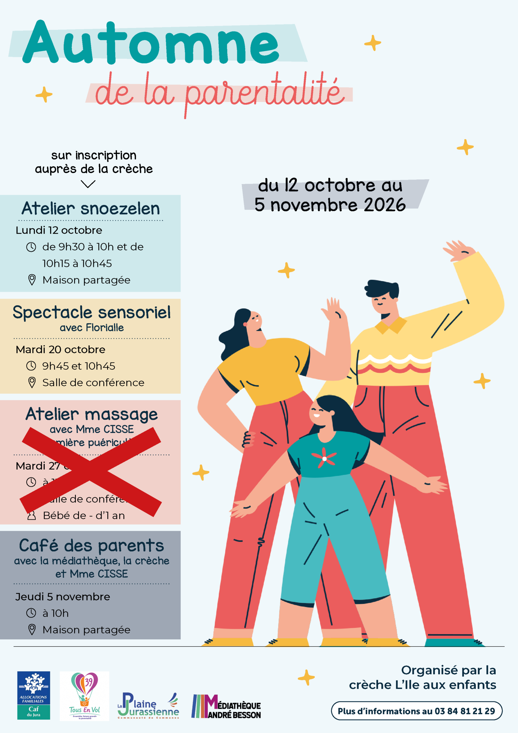 Vous consultez actuellement Attention – Atelier Massage annulé pour l&rsquo;automne de la parentalité