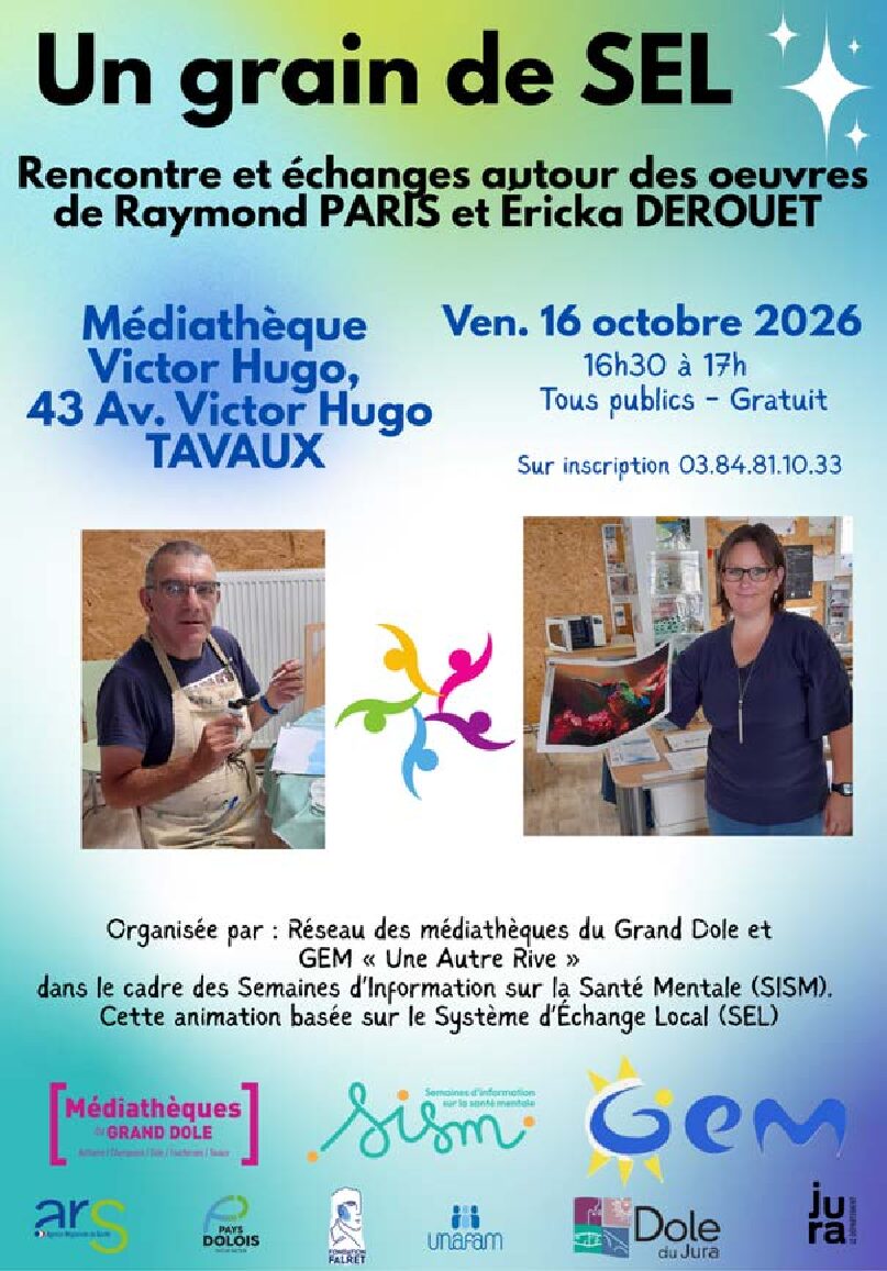 Vous consultez actuellement Un grain de sel, rencontre et échanges autour des oeuvres de Raymond PARIS et Ericka DEROUET