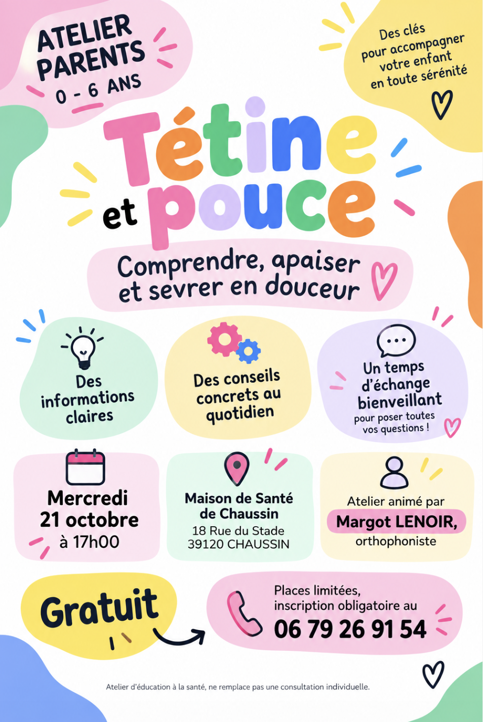 Vous consultez actuellement Atelier pour les parents – Prévention pour la tétine et le pouce